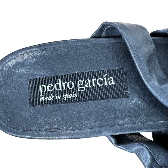 Pedro Garcia NWOB Nadida Slide Sandals Dark Gray Leather Size 39.5 Strappy - Picture 8 of 9